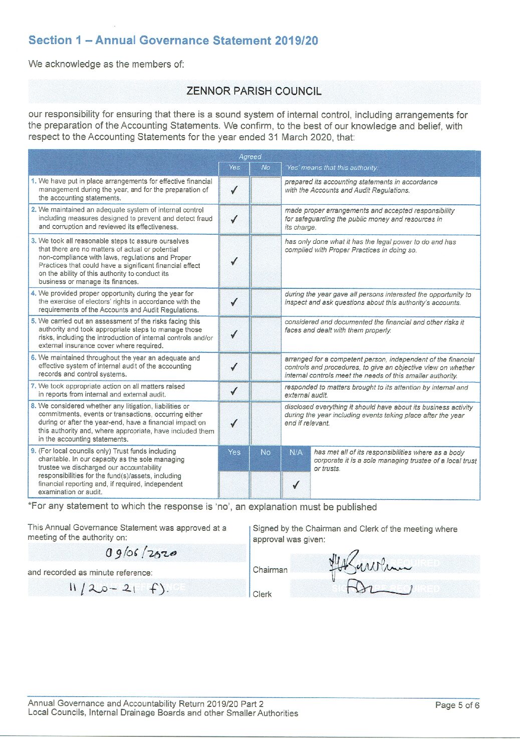 Annual Governance Statement 2019-20
