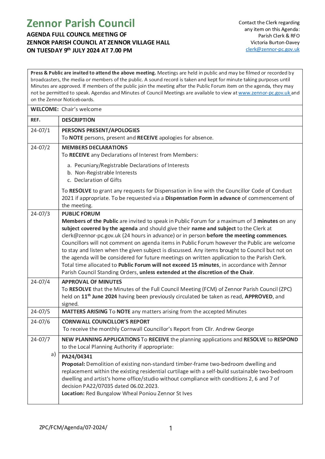 ZPC FCM Agenda 07-2024