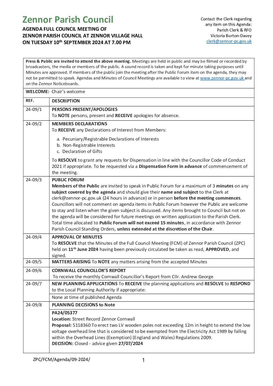 ZPC FCM Agenda 09-2024