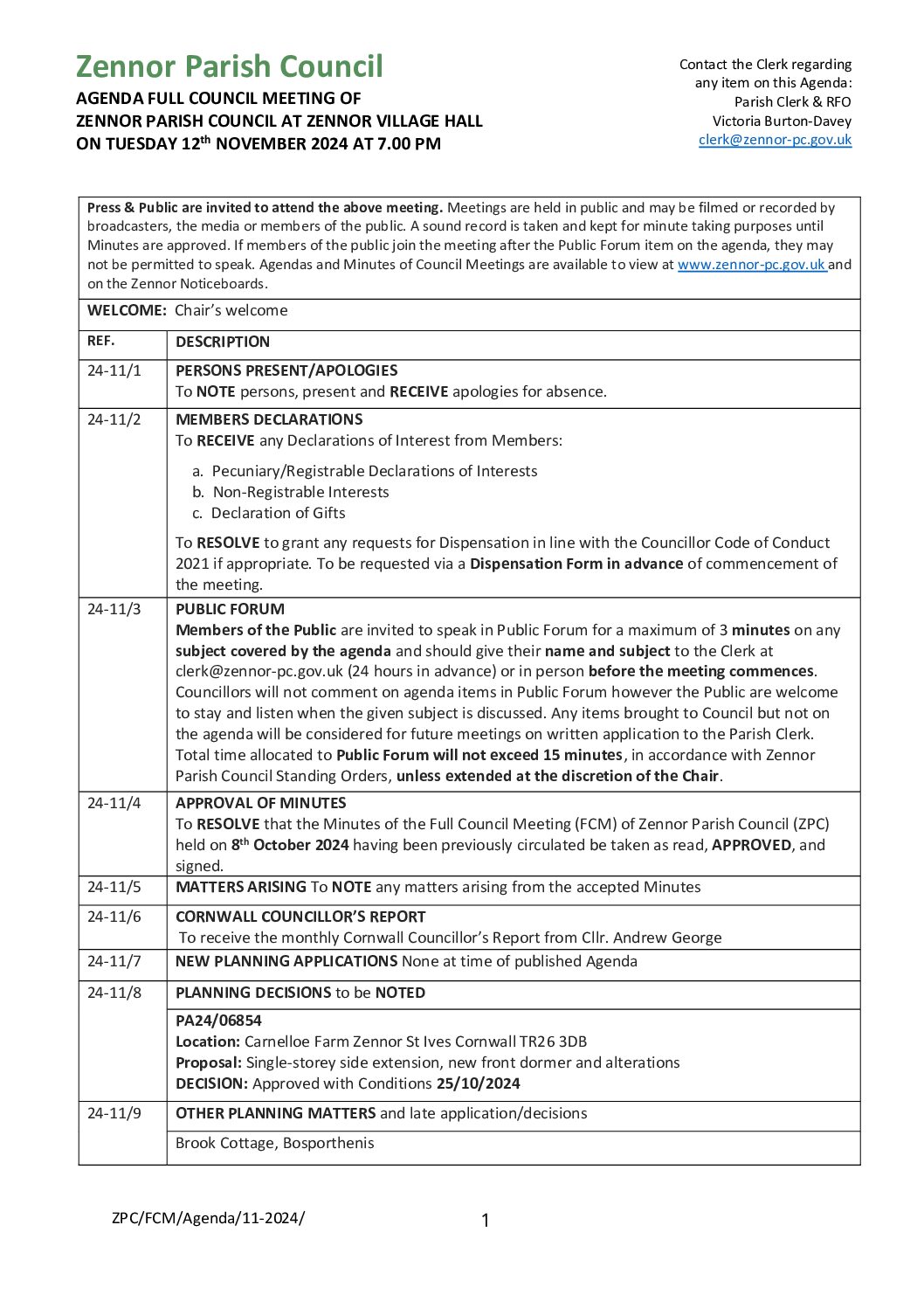 ZPC FCM Agenda 11-2024