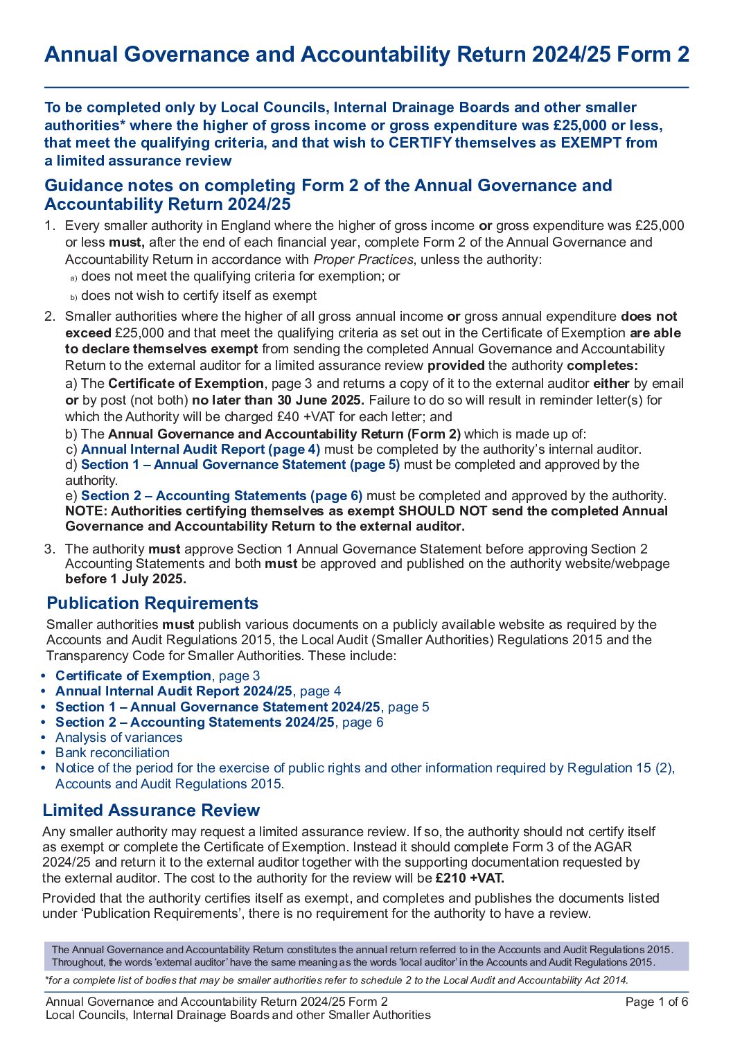 ZPC AGAR Form – financial transactions claiming exemption 2024-25