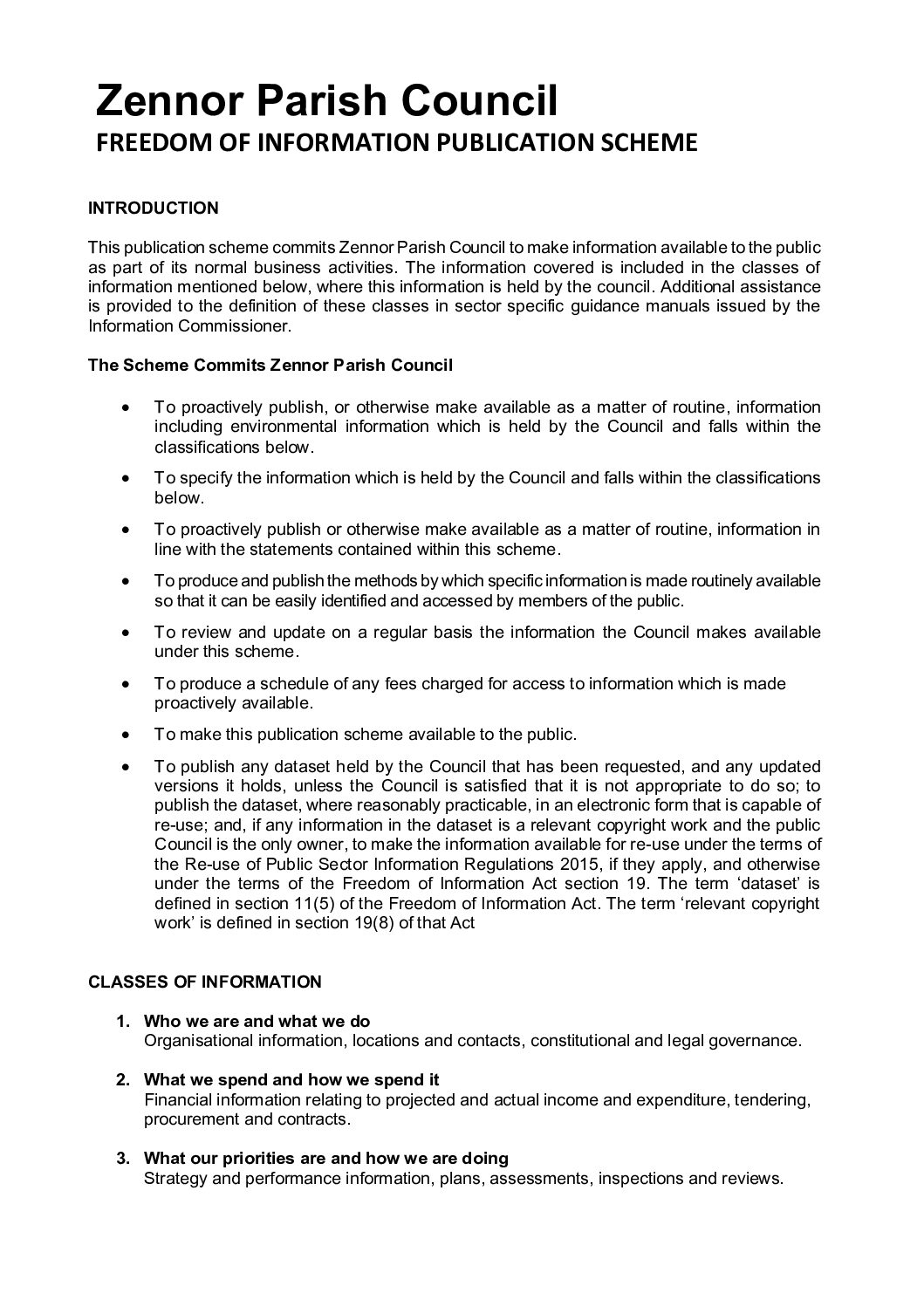 Publication Scheme – April 2026 – adopted